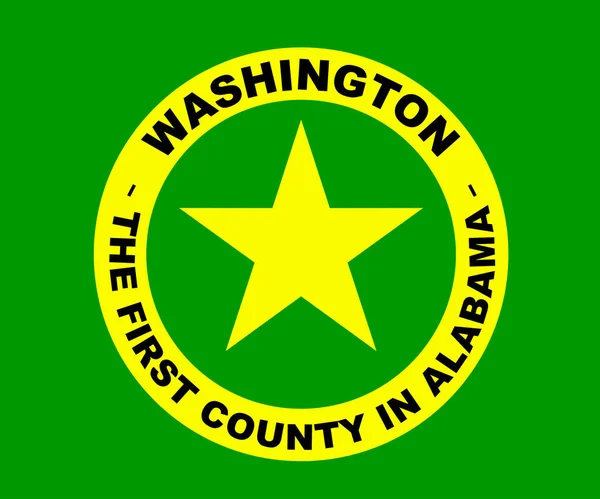 Bandera Del Condado United States Alabama Washington — Vector de stock