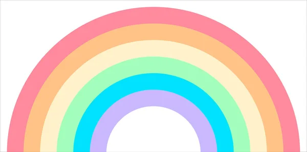 Μια Σειρά Από Κύκλους Που Στα Χρώματα Του Ουράνιου Τόξου — Διανυσματικό Αρχείο
