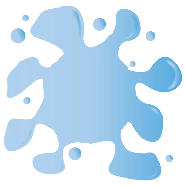 Uma Tinta Água Azul Tinta Sobre Fundo Branco —  Vetores de Stock