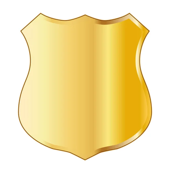 Badge Bouclier Officier Loi Des États Unis Isolé Sur Blanc — Image vectorielle