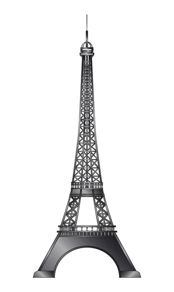 Scetch Drawing Eiffel Tower Paris France — Stock Vector