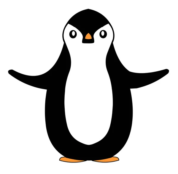 Único Pinguim Desenho Animado Definido Sobre Fundo Branco —  Vetores de Stock