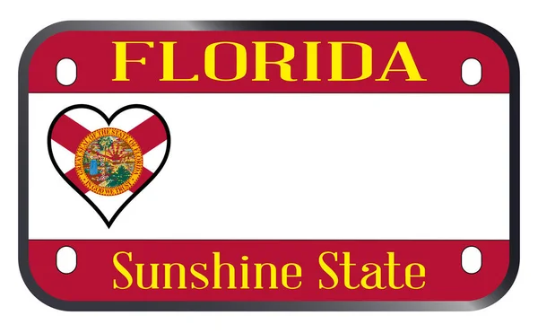 Номерні Знаки Штату Флорида Сша Білому Тлі — стоковий вектор