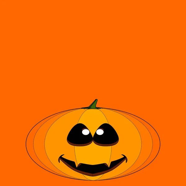 Halloween Pumpkin Jack Olantern Background Traditionally Carved Halloween Grin Orange — Stock Vector