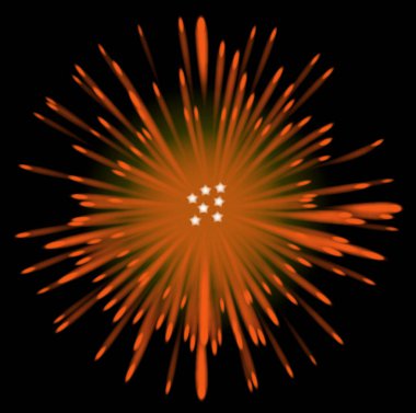 Siyah arkaplan üzerine kırmızı bir soyut set