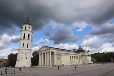  Litvanya 'daki Vilnius Katedrali ve Meydanı