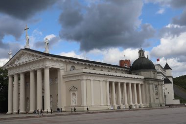 Katedral Meydanı Vilnius Litvanya 'daki Vilnius Katedrali' nin dış görünüşü