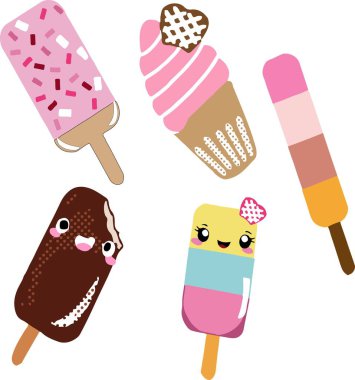 Sevimli Dondurma Şekerlemelerinin Tatlı İkramları