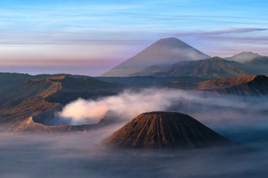 Amazing landscape of the Bromo Tengger Semeru National Park clipart