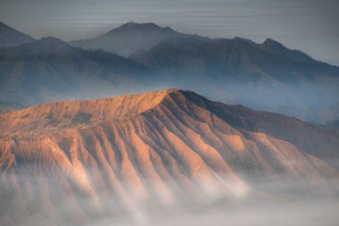 Amazing landscape of the Bromo Tengger Semeru National Park clipart