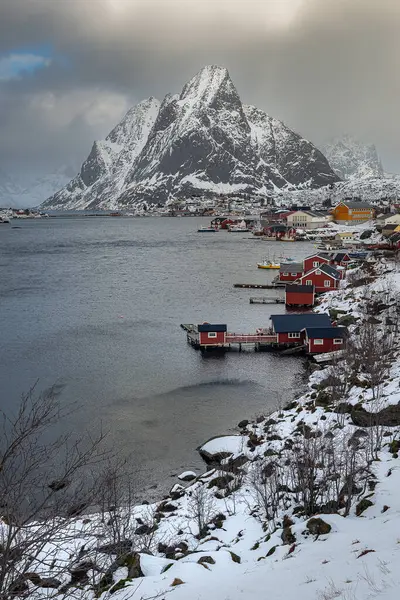 Stock image The magic scenic view of Lofoten in the winter. Travel and visit Norway