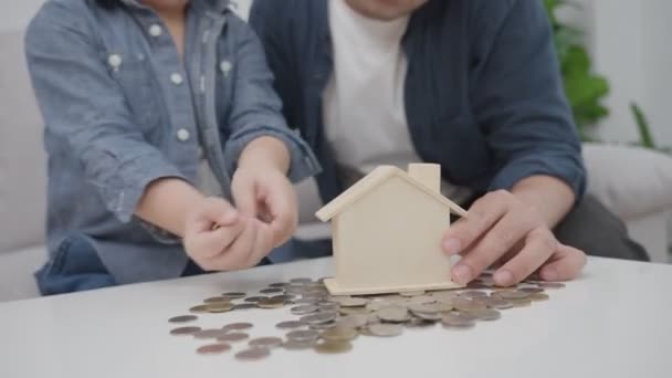 Money Children Putting Coin Saving Wealth Finance Insurance Investment Education — Stock Video