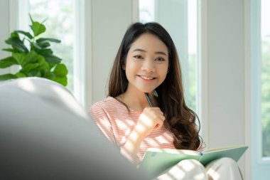 inspiration, writer, writing ,creative ,recreation for imagine, Beautiful Asia attractive young woman writing ideas on notebook, to do list, good thinking work, journalist, Stylish, Dream image, relax