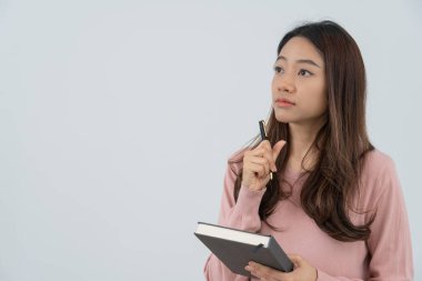 inspiration, writer, writing ,creative ,recreation for imagine, Beautiful Asia attractive young woman writing ideas on notebook, to do list, good thinking work, journalist, Stylish, Dream image, relax