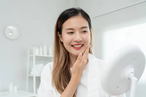 beauty asian smile and happy after surgery, Cosmetic surgery, skin whitening injection, filler injection, Skin reface, beautiful Asian girls receive beauty treatments at beauty clinic, skincar