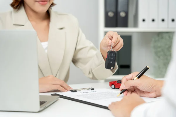 lease, rental car, sell, buy. Dealership send contract and car keys to new owner to sign. Sales, loan credit financial, rent vehicle, insurance, renting, Seller, dealer, installment, car care business