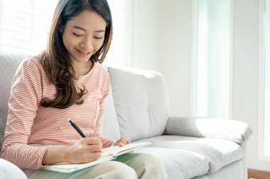 inspiration, writer, writing ,creative ,recreation for imagine, Beautiful Asia attractive young woman writing ideas on notebook, to do list, good thinking work, journalist, Stylish, Dream image, relax