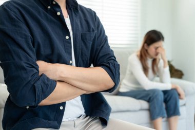 Divorce and quarrels. couples are desperate and disappointed after marriage. Husband and wife are sad, upset and frustrated after quarrels. distrust, love problems, betrayals. family problem.