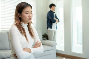 Divorce and quarrels. couples are desperate and disappointed after marriage. Husband and wife are sad, upset and frustrated after quarrels. distrust, love problems, betrayals. family problem.