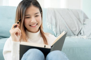 inspiration, writer, writing ,creative ,recreation for imagine, Beautiful Asia attractive young woman writing ideas on notebook, to do list, good thinking work, journalist, Stylish, Dream image, relax