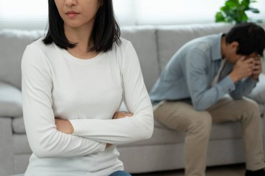 Divorce and quarrels. couples are desperate and disappointed after marriage. Husband and wife are sad, upset and frustrated after quarrels. distrust, love problems, betrayals. family problem