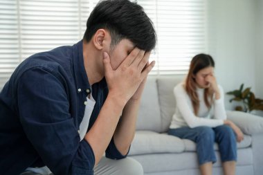 Divorce and quarrels. couples are desperate and disappointed after marriage. Husband and wife are sad, upset and frustrated after quarrels. distrust, love problems, betrayals. family problem.