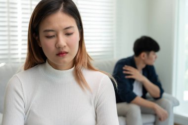 Divorce and quarrels. couples are desperate and disappointed after marriage. Husband and wife are sad, upset and frustrated after quarrels. distrust, love problems, betrayals. family problem.