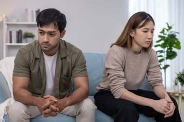 Divorce and quarrels. couples are desperate and disappointed after marriage. Husband and wife are sad, upset and frustrated after quarrels. distrust, love problems, betrayals. family problem.