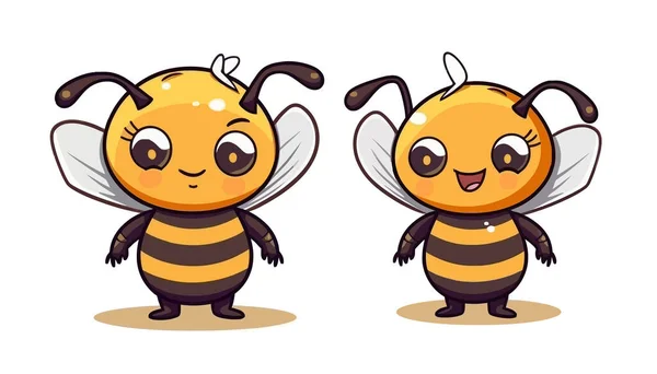 Vector Draw Illustration Cute Chibi Srowing Hornets Colorful Vector — 스톡 벡터
