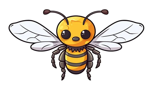 Vector Draw Illustration Hornets Cartoon Mascot — Stock Vector