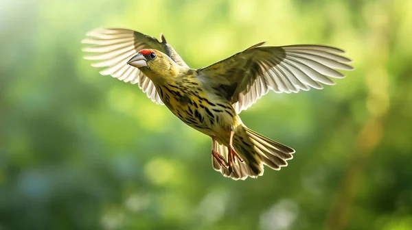 Vogel Vlucht Het Bos — Stockfoto