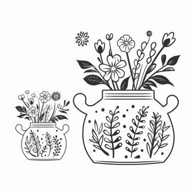 Güzel bir çiçek arkaplanının vektör çizimi