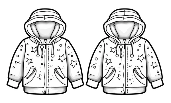 Vinterkläder Isolerad Vit Bakgrund — Stock vektor