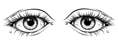 Bir kadının vektör illüstrasyonu