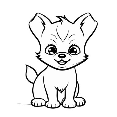 Vektör İllüstrasyonu, Çizgi Köpek