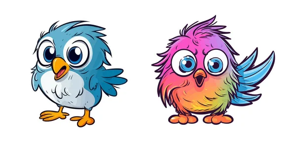 Vector Art Cute Bird Character Clipart — Stock Vector