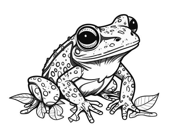 Vector Illustration Cute Frog — Stock Vector