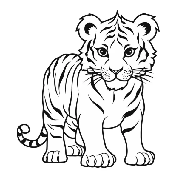 Ilustração Vetorial Tigre — Vetor de Stock