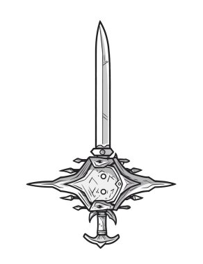 Ortaçağ kılıcının vektör çizimi