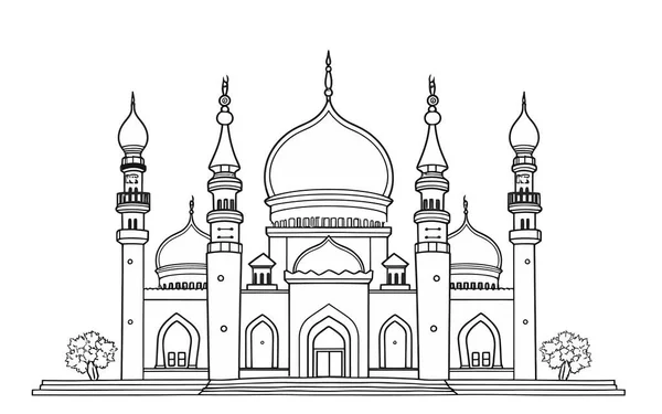 Islamilainen Moskeija Taj Mahal Vektorikuva — vektorikuva