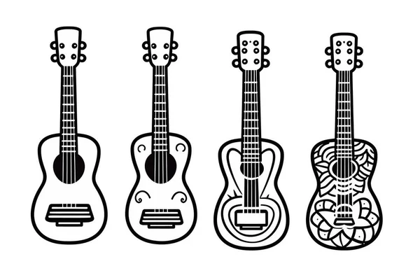 吉它集矢量插图 — 图库矢量图片