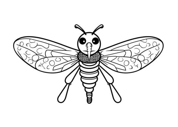 Χαριτωμένα Μέλισσα Κινούμενα Σχέδια Εικονογράφηση Γραφικού Σχεδιασμού — Διανυσματικό Αρχείο