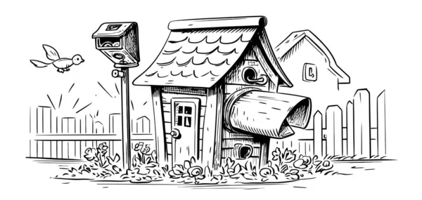 Cartoon Illustration Des Hauses — Stockvektor