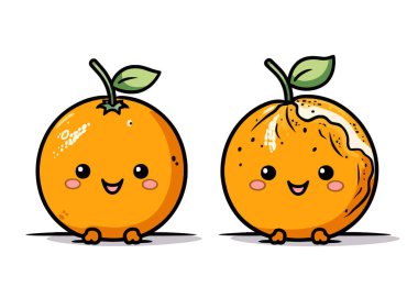 turuncu çizgi film karakteri. vektör illüstrasyonu 