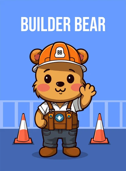 Konstrukcja Wektora Dla Konstrukcji Niedźwiedzi — Wektor stockowy