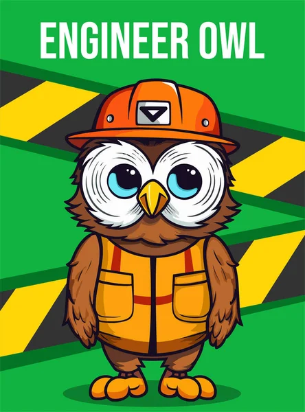 Cute Owl Mascot Design — Stock Vector