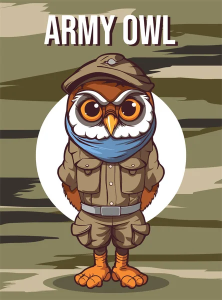 Cute Owl Mascot Cap Helmet — Stock Vector