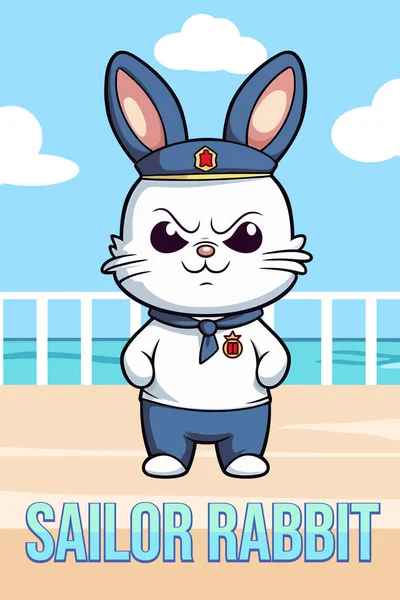 Vector Cute Cartoon Character Sailor Sailor — Stock Vector