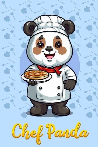 stock vector Vector Illustration, Chef Panda, Animal Clipart, cartoon panda chef character