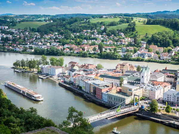 Veduta Della Città Bavarese Passau — Foto Stock